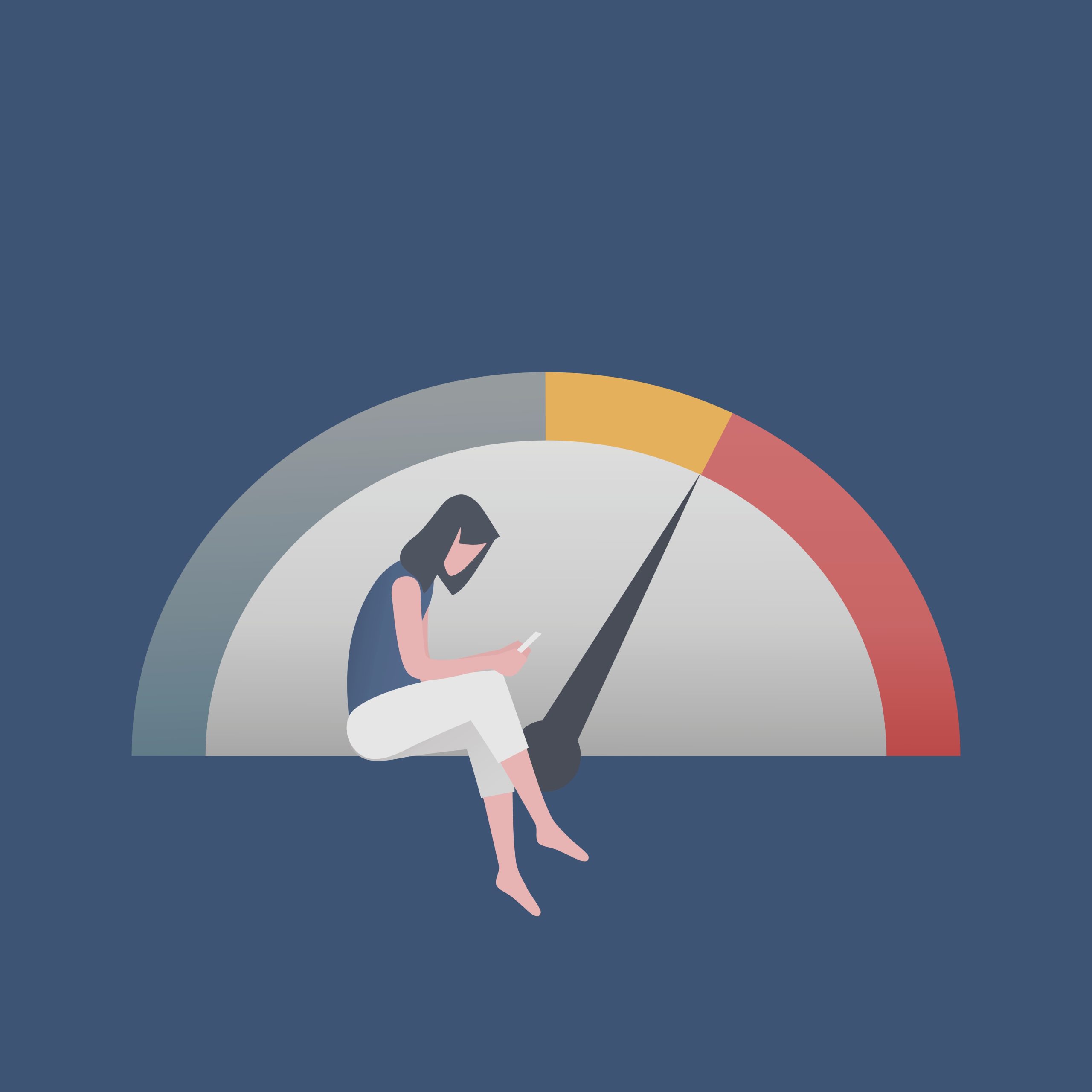 Illustration of a mental health gauge