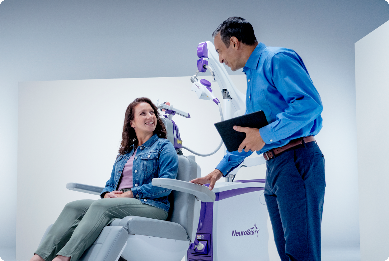 Patient and doctor in medical setting