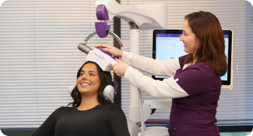 Woman receiving a treatment session